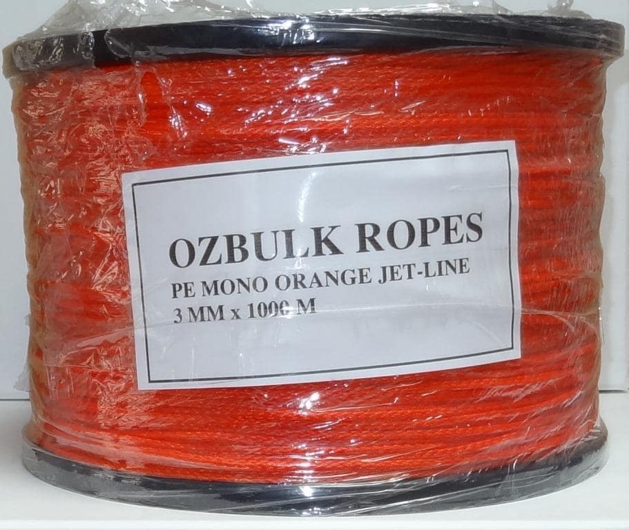 Neon Orange Jet Line String Three Strand Ropes - Ozbulk Bulk Bags & Bulk Packaging Products
